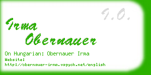 irma obernauer business card